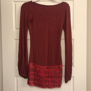 Marciano long sleep short dress with puff sleeve